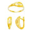 Image 1 : 14K Gold Ring and Earrings Set #1690826