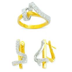 14K Gold Ring and Earrings Set #1690840