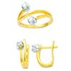 Image 1 : 14K Gold Ring and Earrings Set #1690841