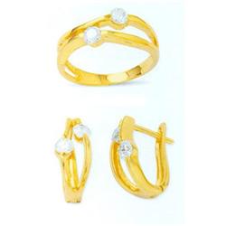 14K Gold Ring and Earrings Set #1690842