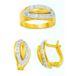 14K Gold Ring and Earrings Set #1690854