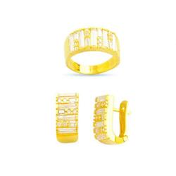 14K Gold Ring and Earrings Set #1690856
