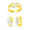 Image 1 : 14K Gold Ring and Earrings Set #1690859
