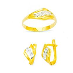 14K Gold Ring and Earrings Set #1690860