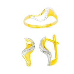 14K Gold Ring and Earrings Set #1690861