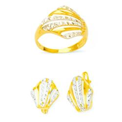 14K Gold Ring and Earrings Set #1690862