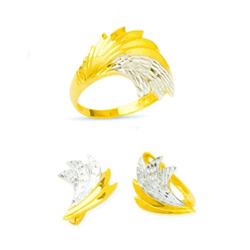 14K Gold Ring and Earrings Set #1690863