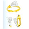 Image 1 : 14K Gold Ring and Earrings Set #1690867