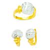 Image 1 : 14K Gold Ring and Earrings Set #1690869