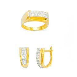 14K Gold Ring and Earrings Set #1690874