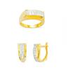 Image 1 : 14K Gold Ring and Earrings Set #1690874