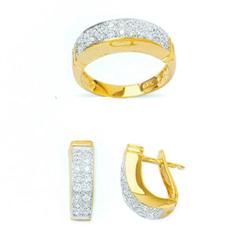 14K Gold Ring and Earrings Set #1690875