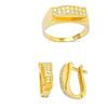 Image 1 : 14K Gold Ring and Earrings Set #1690876