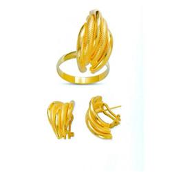 14K Gold Ring and Earrings Set #1690879