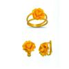 Image 1 : 14K Gold Ring and Earrings Set #1690885