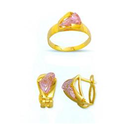 14K Gold Ring and Earrings Set #1690886