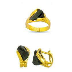 14K Gold Ring and Earrings Set #1690890