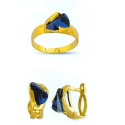 14K Gold Ring and Earrings Set #1690893