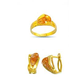 14K Gold Ring and Earrings Set #1690895