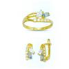 Image 1 : 14K Gold Ring and Earrings Set #1690899