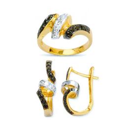 14K Gold Ring and Earrings Set #1690901