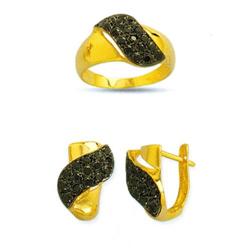 14K Gold Ring and Earrings Set #1690905