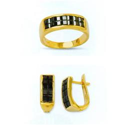 14K Gold Ring and Earrings Set #1690907
