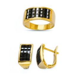 14K Gold Ring and Earrings Set #1690910