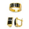 Image 1 : 14K Gold Ring and Earrings Set #1690910