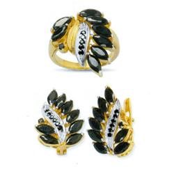 14K Gold Ring and Earrings Set #1690912