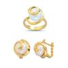 Image 1 : 14K Gold Ring and Earrings Set #1690920