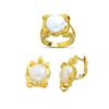 Image 1 : 14K Gold Ring and Earrings Set #1690931
