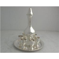 925K Sterling Silver Liqueur Set with Plate #1691151