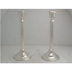 Pair of 925K Sterling Silver Candlesticks #1691152