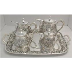 925K Sterling Silver Rose Tea Set #1691167