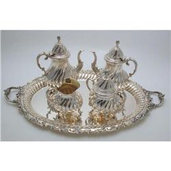 Beautiful Sterling Silver 5pc Tea & Coffee Set #1691181