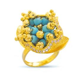 14K Gold Artisan Ring #1691189
