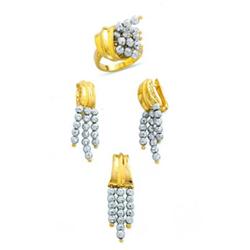 14K Gold Artisan Ring , Earrings and Pendant #1691195