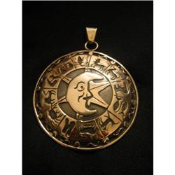 Sterling Silver Pendant Zodiac Signs Mexico #1691199