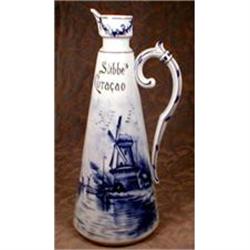 DELFT Cruet BLUE White DECANTER Stibbes CURACAO#1691227