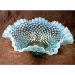 FENTON Hobnail BLUE Opalescent BOWL Vintage #1691232