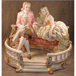 Majolica ITALIAN 18th C Couple LARGE -Vintage- #1691271