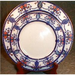 FLAXMAN Flow BLUE Plates (2) - ANTIQUE - #1691284