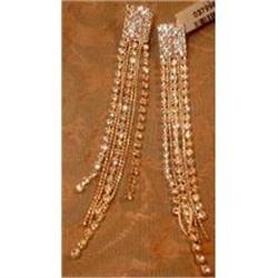 CACHE Boutique DANGLE RhineSTONE Earrings LONG #1691309