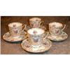 Image 1 : Royal BAYREUTH Demitasse 4 CUPS+SAUCERS -4 Sets#1691317