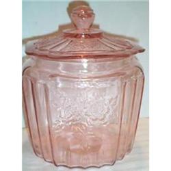 Pink Mayfair Open Rose Covered Cookie Jar #1691497