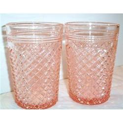 Two Pink Miss America Water Tumblers #1691498