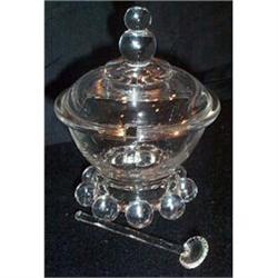 Candlewick Covered Mustard with Spoon #1691517