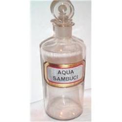 Vintage Apothecary Bottle Aqua Sambuci #1691520