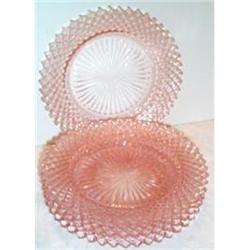 Four Pink Miss America Sherbet Plates #1691546